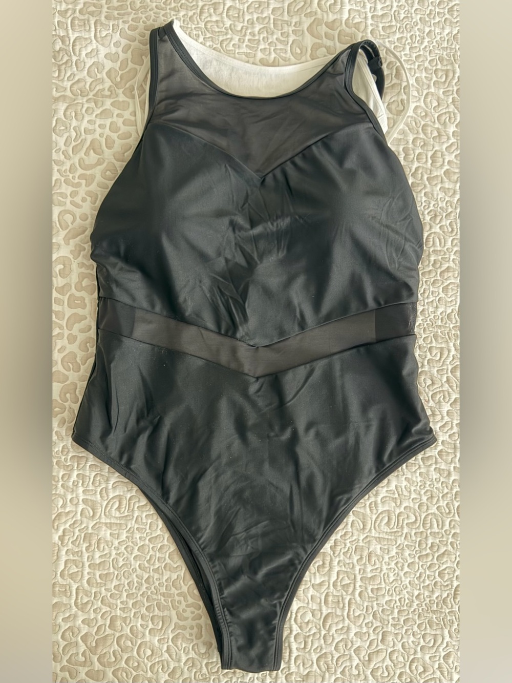 Cupshe Classic Black One-Piece High hip Swimsuit. Size-1X